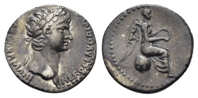CAPPADOCIA.Caesarea.Nero.(54-68).Hemidrachm.

Obv : NERO CLAVD DIVI CLAVD F CAESAR AVG GERMANI.
Laureate head right.

Rev : Nike seated right on globe...