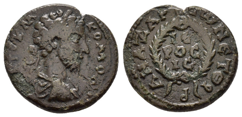 CILICIA. Anazarbus. Commodus.(177-192). Ae.

Obv : ΑVΤΟ Κ Λ ΑV ΚΟΜΟΔΟΝ СЄ.
Laure...