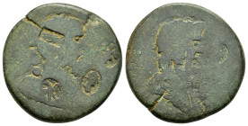CILICIA.Flaviopolis.Septimius Severus.(193-211).Ae.

Obv : Laureate head of Septimius Severus to right.

Rev : ΦΛAVIOΠOΛЄITωN B KP.
Diademed bust of Z...
