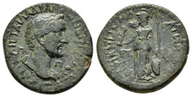 CILICIA. Mopsus. Antoninus Pius.(138-161). Ae.

Obv : ΑΥΤ ΚΑΙϹ Τ ΑΙΛ ΑΔΡ ΑΝΤωΝΕΙΝΟϹ Ϲ ΕΥ / Π - Π.
Bareheaded bust right, with slight drapery.

Rev : Α...