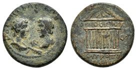 CILICIA. Tarsus. Commodus and Annius Verus.(Caesares, 166-169/70 and 166-177). Ae.

Obv : KOPOI CEBACTOY.
Confronted, bareheaded and draped busts o...