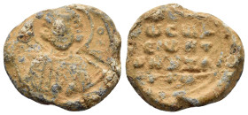 BYZANTINE LEAD SEAL.(Circa 7th-11th Century).Pb.

Condition : Good very fine.

Material : Lead.
Axis : 12h.

Weight : 12.61 gr.
Diameter : 24 mm.