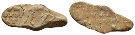 BYZANTINE LEAD SEAL.(Circa 7th-11th Century).Pb.

Condition : Good very fine.

Material : Lead.
Axis : 12h.

Weight : 5.86 gr.
Diameter : 31 mm.