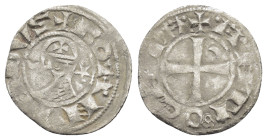 CRUSADERS.Antioch.Bohemund III.(1163-1201).BI Denier.

Obv : +BOAMVNDVS.
Profile bust with crescent left and star right.

Rev : +ANTIOCHIA.
Small cros...