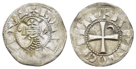 CRUSADERS.Antioch.Bohemund III.(1163-1201).BI Denier.

Obv : +BOAMVNDVS.
Profile bust with crescent left and star right.

Rev : +ANTIOCHIA.
Small cros...