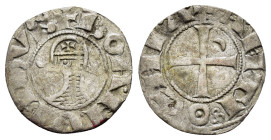 CRUSADERS.Antioch.Bohemund III.(1162-1201).BI Denier.

Obv : +BOAMVNDVS.
Profile bust with crescent left and star right.

Rev : +ANTIOCHIA.
Small cros...