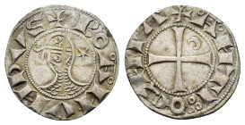 CRUSADERS.Antioch.Bohemund III.(1162-1201).BI Denier.

Obv : +BOAMVNDVS.
Profile bust with crescent left and star right.

Rev : +ANTIOCHIA.
Small cros...