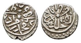 OTTOMAN EMPIRE. Mehmed II (1451-1481).Ayasluq(أياسلق).865 AH.Akce.

Obv : محمد بن / مراد٨٦٥(Mohammed son of / Murad 865).
Arabic legend.

Rev : خ...