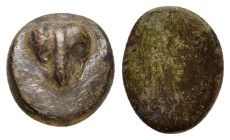 ANCIENT ROMAN PHALLUS INTAGLIO.(1st- 3rd Century).Ae.

Condition : Good very fine.

Material : Bronze.

Weight : 2.81 gr.
Diameter : 11 mm.