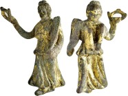 ANCIENT GREEK GOLDED BRONZE NIKE FIGURINE.(1st-2nd century BC).Ae.

Condition : Good very fine.

Material : Bronze.

Weight : 142.35 gr.
Diamet...