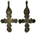 BYZANTINE EMPIRE.Bronze Cross.(8th-10th century).Ae.

Condition : Good very fine.

Material : Bronze.

Weight : 3.81 gr.
Diameter : 41 mm.