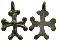 BYZANTINE EMPIRE.Bronze Cross.(8th-10th century).Ae.

Condition : Good very fine.

Material : Bronze.

Weight : 3.12 gr.
Diameter : 27 mm.
