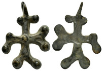BYZANTINE EMPIRE.Bronze Cross.(8th-10th century).Ae.

Condition : Good very fine.

Material : Bronze.

Weight : 3.57 gr.
Diameter : 28 mm.