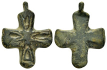 BYZANTINE EMPIRE.Bronze Cross.(8th-10th century).Ae.

Condition : Good very fine.

Material : Bronze.

Weight : 6.76 gr.
Diameter : 30 mm.