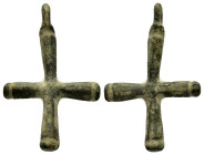 BYZANTINE EMPIRE.Bronze Cross.(8th-10th century).Ae.

Condition : Good very fine.

Material : Bronze.

Weight : 3.86 gr.
Diameter : 33 mm.