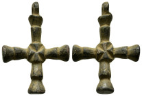 BYZANTINE EMPIRE.Bronze Cross.(8th-10th century).Ae.

Condition : Good very fine.

Material : Bronze.

Weight : 8.22 gr.
Diameter : 34 mm.