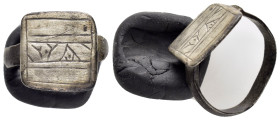 ANCIENT BYZANTINE SILVER RING.(7rd–8th centuries).Ar.

Condition : Good very fine.

Material : Silver.

Weight : 3.37 gr.
Diameter : 20 mm.