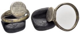 ANCIENT BYZANTINE SILVER RING.(7rd–8th centuries).Ar.

Condition : Good very fine.

Material : Silver.

Weight : 6.18 gr.
Diameter : 22 mm.