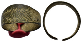 ANCIENT BYZANTINE BRONZE RING.(10th-11th century).Ae.

Condition : Good very fine.

Material : Bronze.

Weight : 3.10 gr.
Diameter : 21 mm.