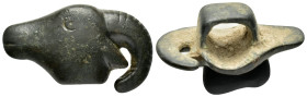 ANCIENT ROMAN BRONZE BELT BUCKLE. (2nd – 3th century AD).Ae.

Condition : Good very fine.

Material : Bronze.

Weight : 25.28 gr.
Diameter : 40X21 mm....