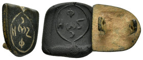 ANCIENT BYZANTINE BRONZE BELT BUCKLE. (8th – 11th century AD).Ae.

Condition : Good very fine.

Material : Bronze.

Weight : 4.67 gr.
Diameter : 17X16...