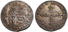 Henri IV 1589-1610 
1/4 Écu de Béarn , Pau, 1607, AG 9.56 g.
Ref : G. 603 (R3), Dy, 1240, Ciani 1520
Conservation : presque TTB. Rare