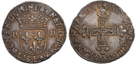 Louis XIV 1643-1715
1/4 Écu frappé au marteau, Bayonne, 1648 L, AG 9.58 g.
Ref : G. 136 (R)
Conservation : Superbe. Petites rayures au revers