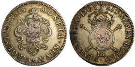 Louis XIV 1643-1715 
34 sols et 6 deniers aux insignes pour Strasbourg, AG 15.12 g. 
Ref : G 193 (R)
Conservation : TTB+. rare