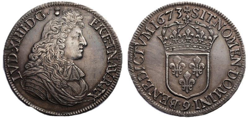 Louis XIV 1643-1715
Écu à la cravate 1er émission graveur : J.B. Dufour, Rennes,...