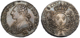 Louis XVI 1774-1792
1/2 Écu, Paris, 1791 .A, 2ème sem. , AG 14.78 g.
Ref : G.355 
Conservation : SUP-FDC