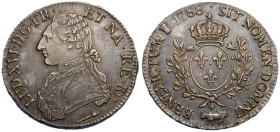 Louis XVI 1774-1792
Écu de Béarn aux branches d'olivier, Pau, 1788, AG 29.31 g.
Ref : G.356a (R2)
Conservation : TTB-SUP