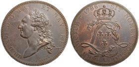 Louis XVI 1774-1792 Écu dit de Calonne, essai original à six pans de virole , Paris, 1786 , AE 24.68 g. 41 mm
Ref : C.2202 - Dr.PH5
Conservation : S...