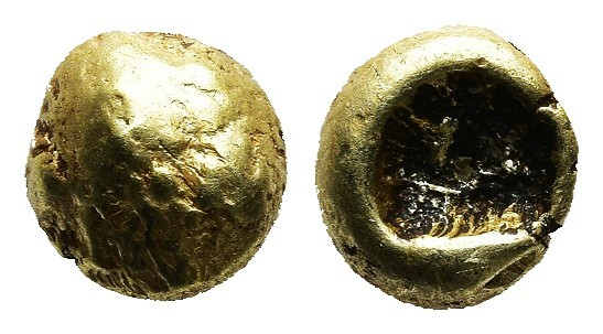 IONIA, Uncertain. Circa 650-600 BC. EL Hemihekte-1/12 Stater 

Obv: Smooth conve...
