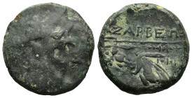 CILICIA. Anazarbos. Tarkondimotos (King of Upper [Eastern] Cilicia, 39-31 BC). Ae.
Obv: Diademed head right; c/m: anchor within oval incuse.
Rev: ΒΑΣΙ...