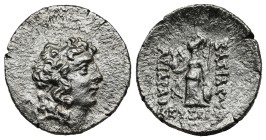 KINGS OF CAPPADOCIA.Eusebeia.Ariarathes IX.Circa 100-85 BC.AR Drachm
Obverse : Diademed head of Ariarathes IX to right
Reverse : ΒΑΣΙΛΕΩΣ APIAPAΘOY ...