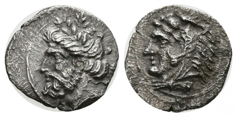 CILICIA, Incierta. Obolo. Siglo IV a.C. A/ Cabeza laureada de Zeus a izquierda. ...