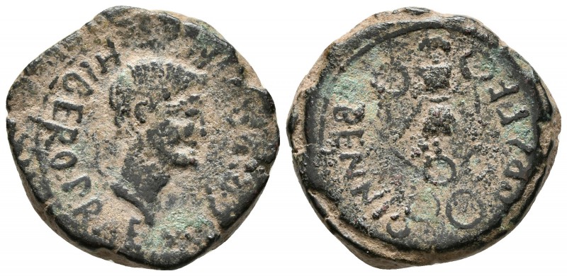 CARTAGONOVA. Semis. Epoca de Augusto. 27 a.C.-14 d.C. Cartagena (Murcia). A/ Cab...