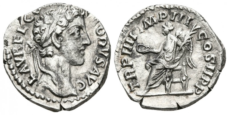 COMODO. Denario. 179 d.C. Roma. A/ Busto laureado a derecha. L AVREL COMMODVS AV...