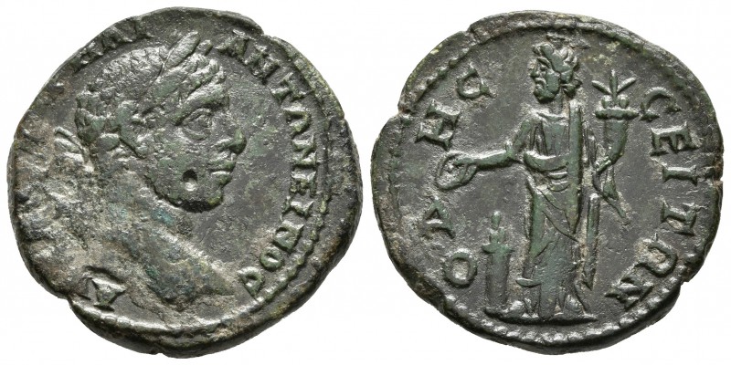 HELIOGABALO. Ae25. 218-222 d.C. Odessos (Thracia). A/ Busto laureado a derecha. ...