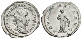 TRAJANO DECIO. Antoniniano. 249-251 d.C. Roma. A/ Busto radiado y drapeado con coraza a derecha. IMP C M Q TRAIANVS DECIVS AVG. R/ Abundancia estante ...