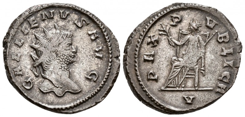 GALIENO. Antoniniano. 262-263. Roma, 5 Officina. A/ Busto radiado a derecha. GAL...