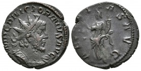 VICTORINO. Antoniniano. 269-271. Colonia Agrippinensis. A/ Busto radiado con coraza a derecha. IMP C PI VICTORINVS AVG. R/ Aequitas estante a izquierd...