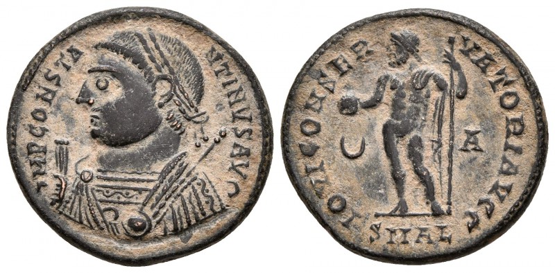 CONSTANTINO I. Follis. 317-320 d.C. Alexandría. A/ Busto laureado a izquierda po...