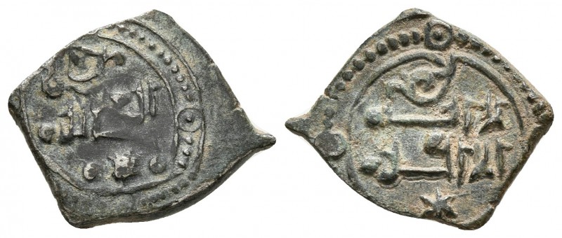 TAIFA DE TOLEDO Y VALENCIA. Al-Qadir Yahya II. Fracción de dirham. 467-478H. Dec...