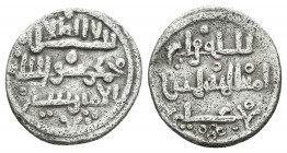 ALMORAVIDES. Ali Ibn Yusuf y el Emir Tashfin. Quirate. 533-537H. V-1820; Hazard 997. Ar. 0,92g. MBC. Escasa.