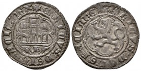 ENRIQUE III. Blanca. (1390-1406). Burgos. A/ Leyenda: + ENRICVS : DEI : GRACIA : REX. R/ Leyenda: + ENRICVS : DEI : GRACIA REX. AB 597. Ve. 1,81g. MBC...