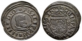 FELIPE IV. 8 Maravedís. 1662. Madrid Y. Fecha grabada sobre la ceca. Cal-1427; J.S. M-No cita. Ae. 1,96g. MBC+. Rara.