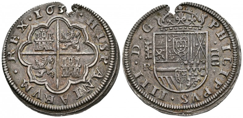 FELIPE IV. 4 Reales. 163(¿3-5?). Segovia R. Cal-794/795 . Ar. 12,95g. Cospel abi...