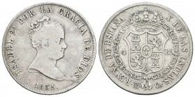 ISABEL II. 4 Reales. 1835. Madrid CR. Cal-285. Ar. 5,82g. BC+/MBC.