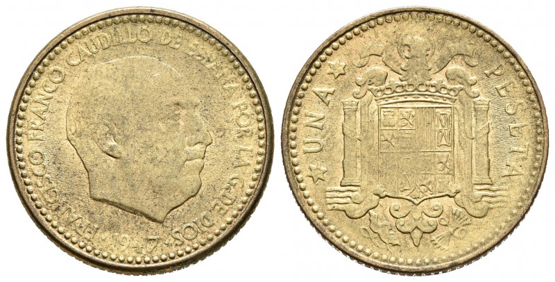 ESTADO ESPAÑOL. 1 Peseta. 1947 *19-54. Madrid. Cal-82. 3,67g. SC-.